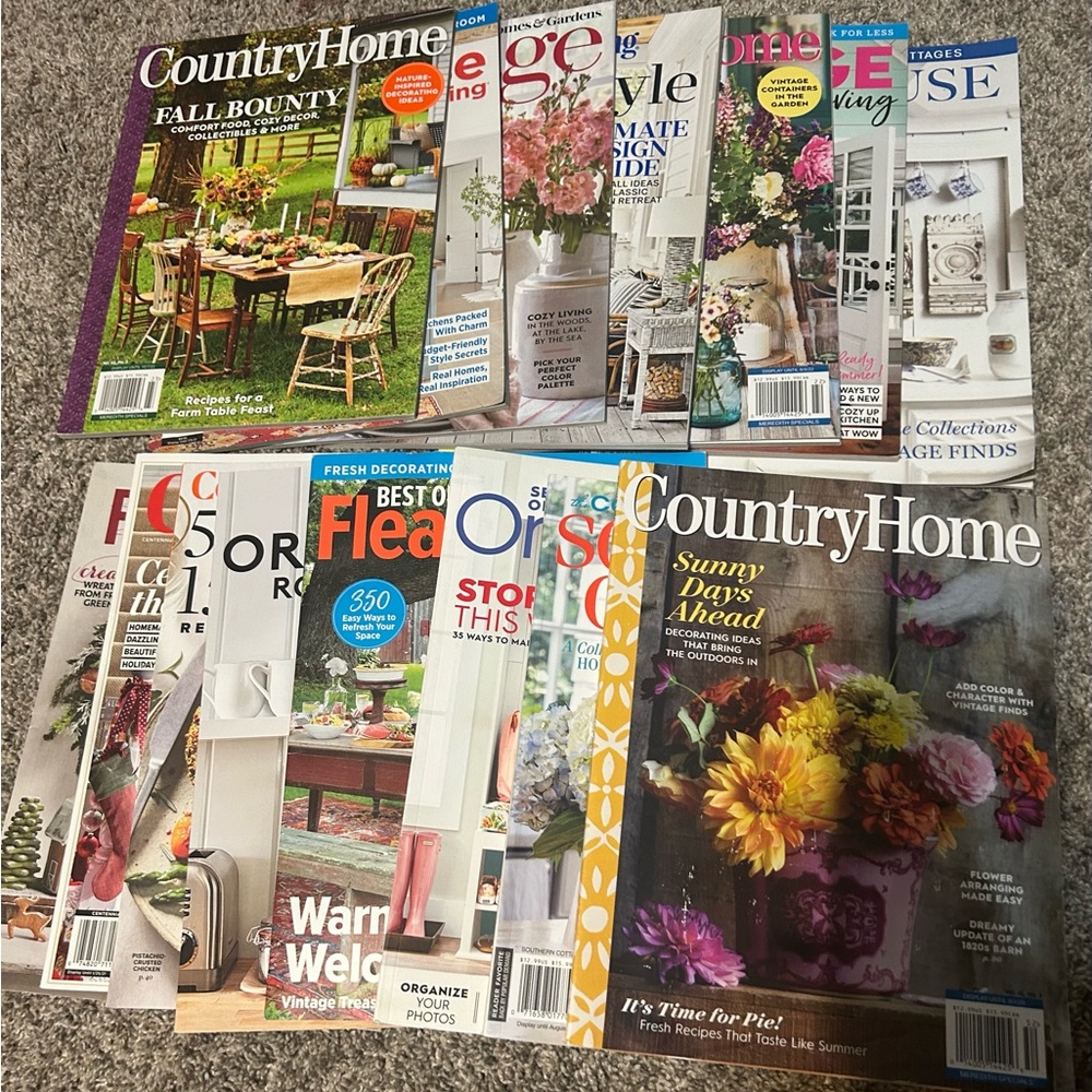 New Magazine Combo Better Homes Country Home Cottage Office Farmhouse 15 mags